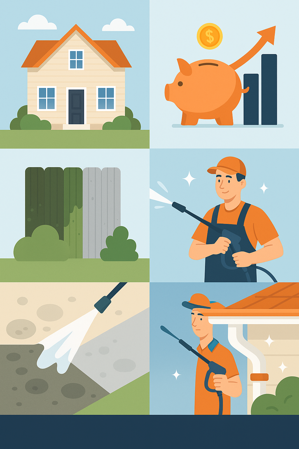 How Soft Washing and Power Washing Can Save You Money