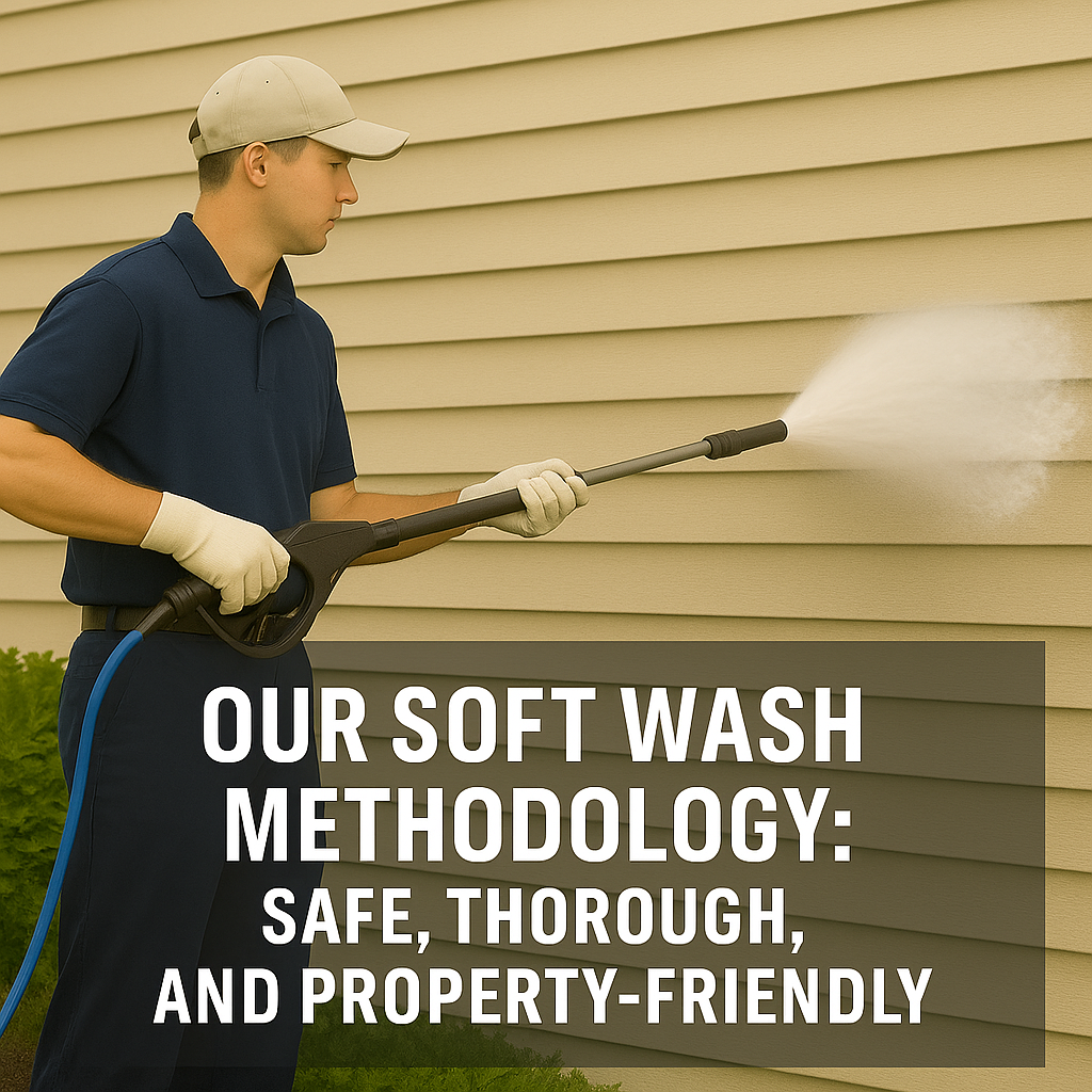 Our Soft Wash Methodology_Safe, Thorough, and Property-Friendly Our Soft Wash Methodology: Safe, Thorough, and Property-Friendly