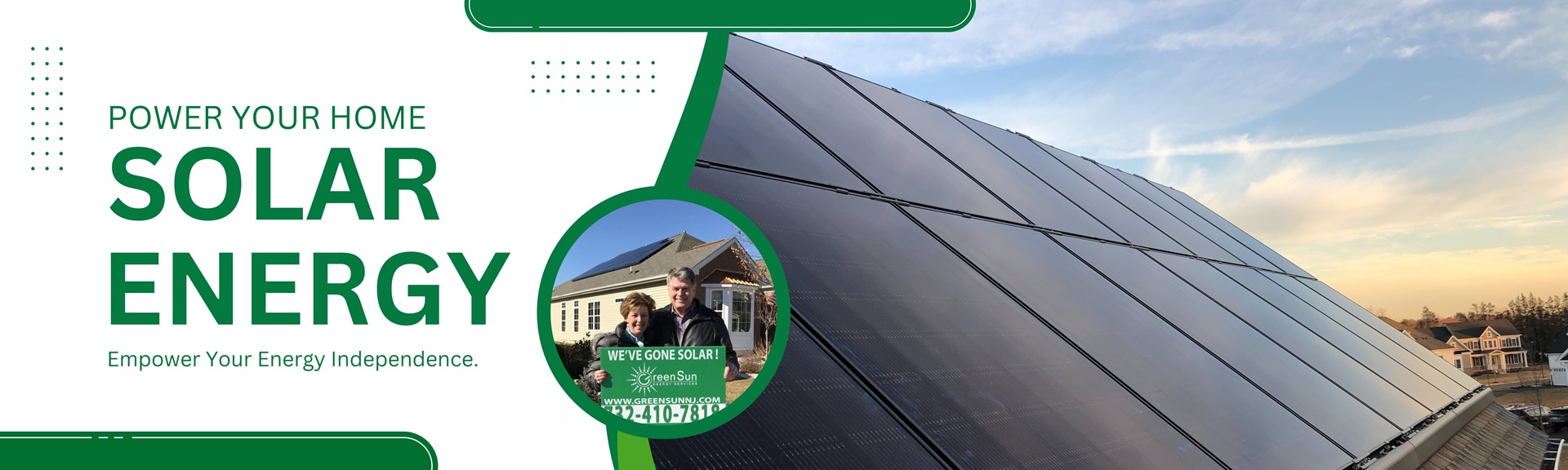 Residential solar energy system installed by Green Sun Energy Services, LLC.