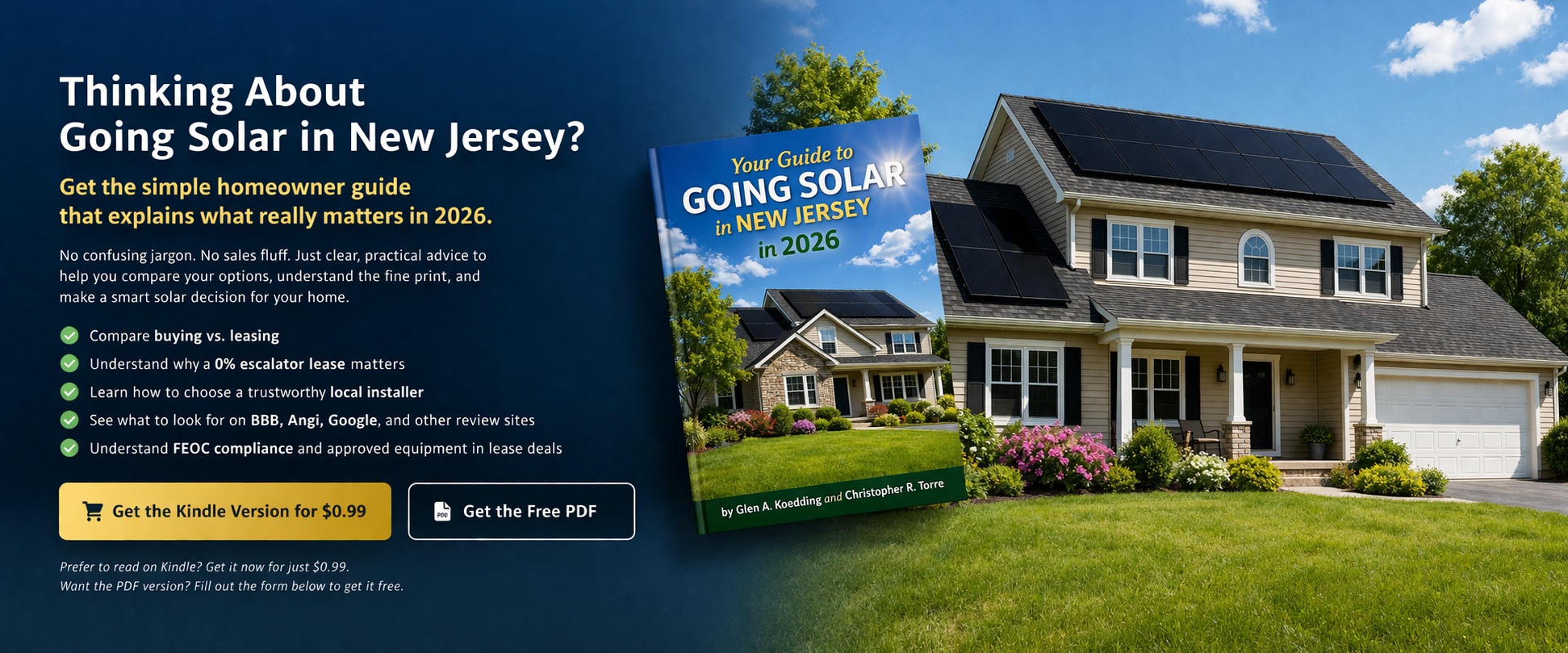 Going Solar in New Jersey - Kindle $0.99 or Free PDF