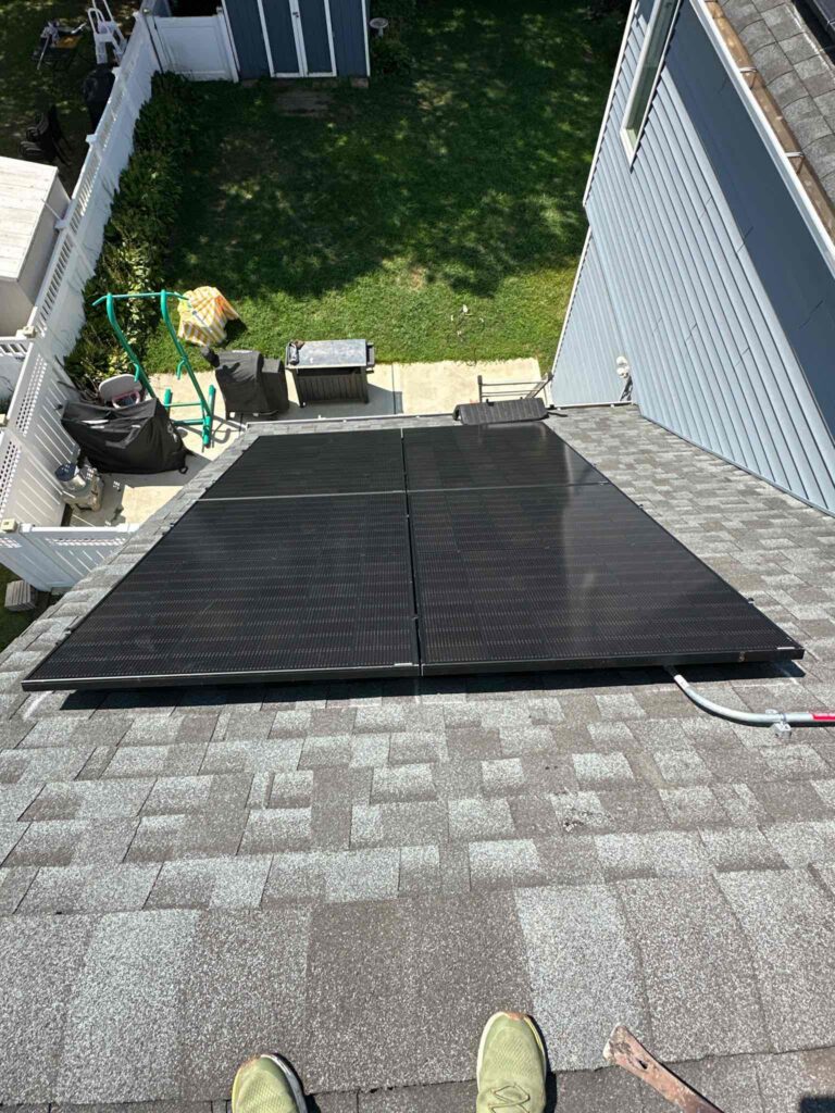 Completed 19-panel 8.08 kW solar array project in Middletown, NJ