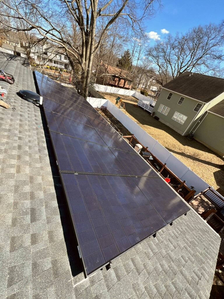 Completed 16-panel 7.36 kW solar array project in Middletown, NJ