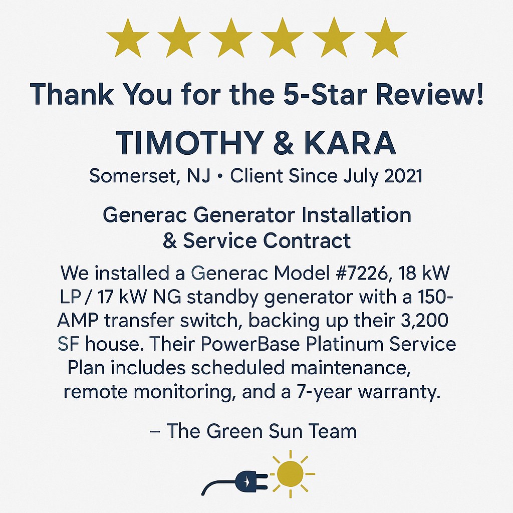 Standby Generator Installation and Standby Generator Service in Somerset, NJ
