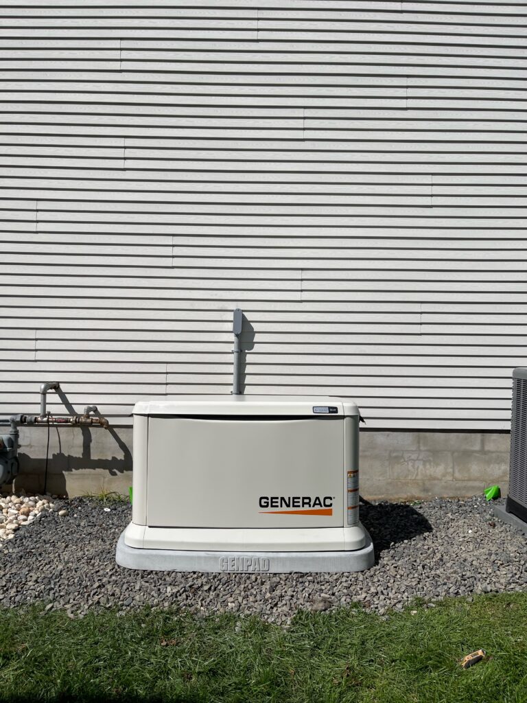 Completed 18 kW Generac standby generator project in Manalapan, NJ