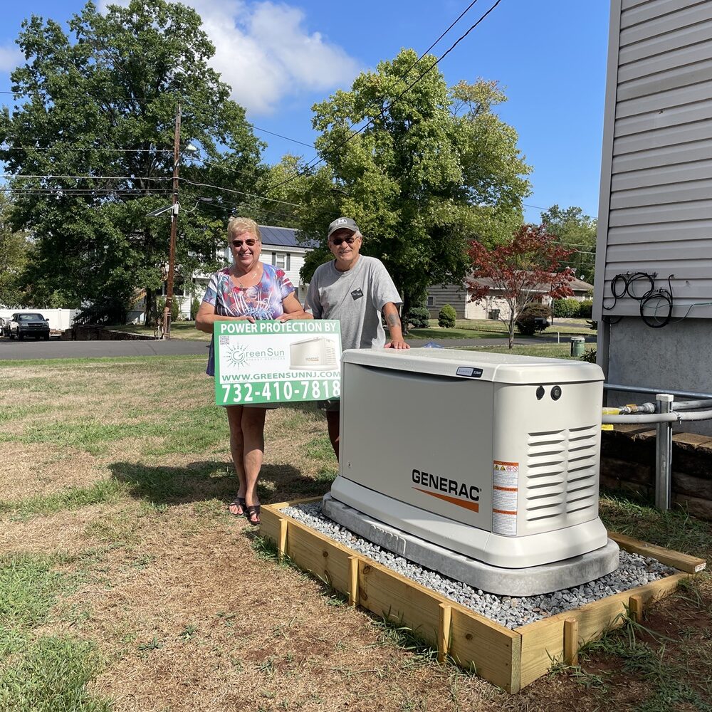 Somerset homeowner with newly installed Generac generator by Green Sun Energy Services, LLC